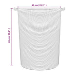 vidaXL Storage basket Ø 49x65 cm cotton brown and white