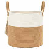 vidaXL Opbergmand Ø 40x35 cm katoen bruin