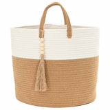 vidaXL Opbergmand Ø 40x35 cm katoen bruin