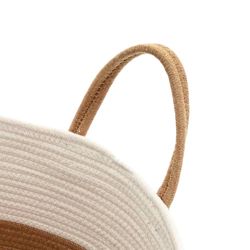 vidaXL Opbergmand Ø 40x35 cm katoen bruin