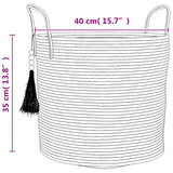 vidaXL Opbergmand Ø 40x35 cm katoen bruin