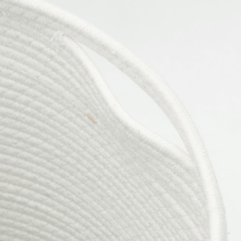 vidaXL Storage Basket with Lid Ø 40x35 cm Cotton White and Black