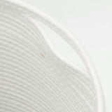 vidaXL Storage Basket with Lid Ø 40x35 cm Cotton White and Black