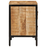 vidaXL Nightstand with 2 drawers 40x35x53 cm solid rough mango wood