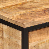 vidaXL Nightstand with 2 drawers 40x35x53 cm solid rough mango wood