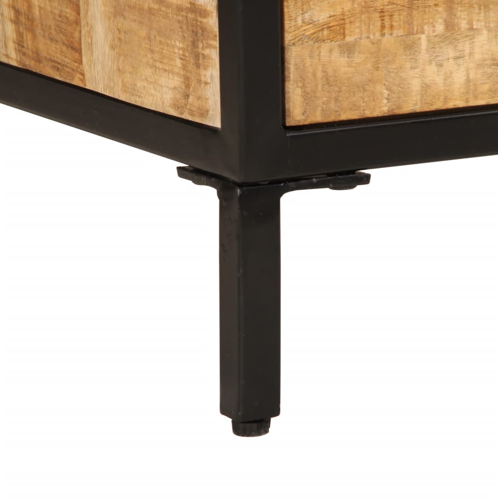 vidaXL Nightstand with 2 drawers 40x35x53 cm solid rough mango wood