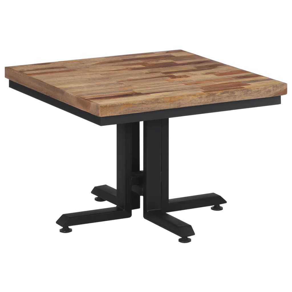vidaXL Salontafel rond Ø55x40 cm massief gerecycled teakhout