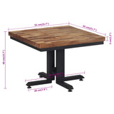 vidaXL Salontafel rond Ø55x40 cm massief gerecycled teakhout