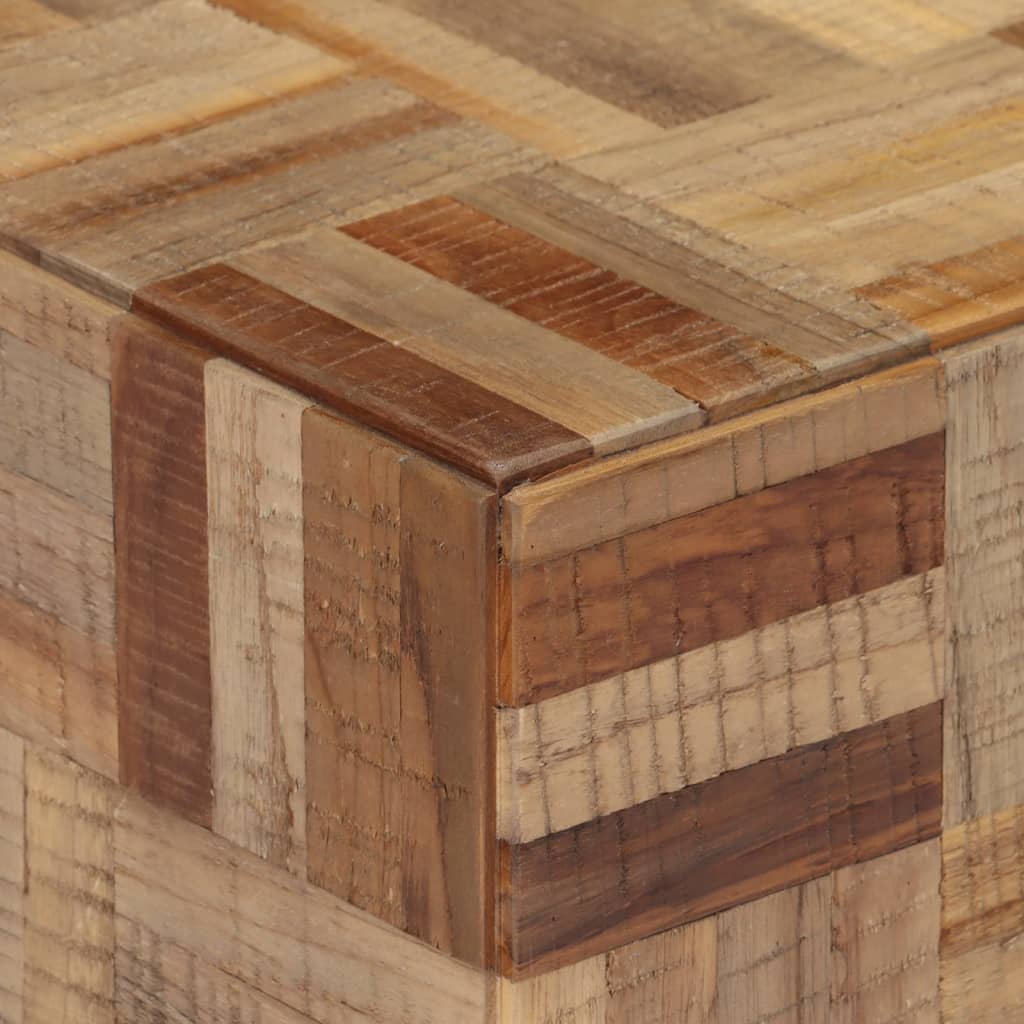 vidaXL Wandtafel 110x34x80 cm massief gerecycled teakhout