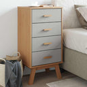 vidaXL Bedside Cabinet OLDEN Solid Pine Brown