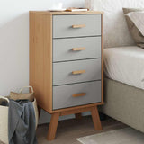 vidaXL Bedside Cabinet OLDEN Solid Pine Brown