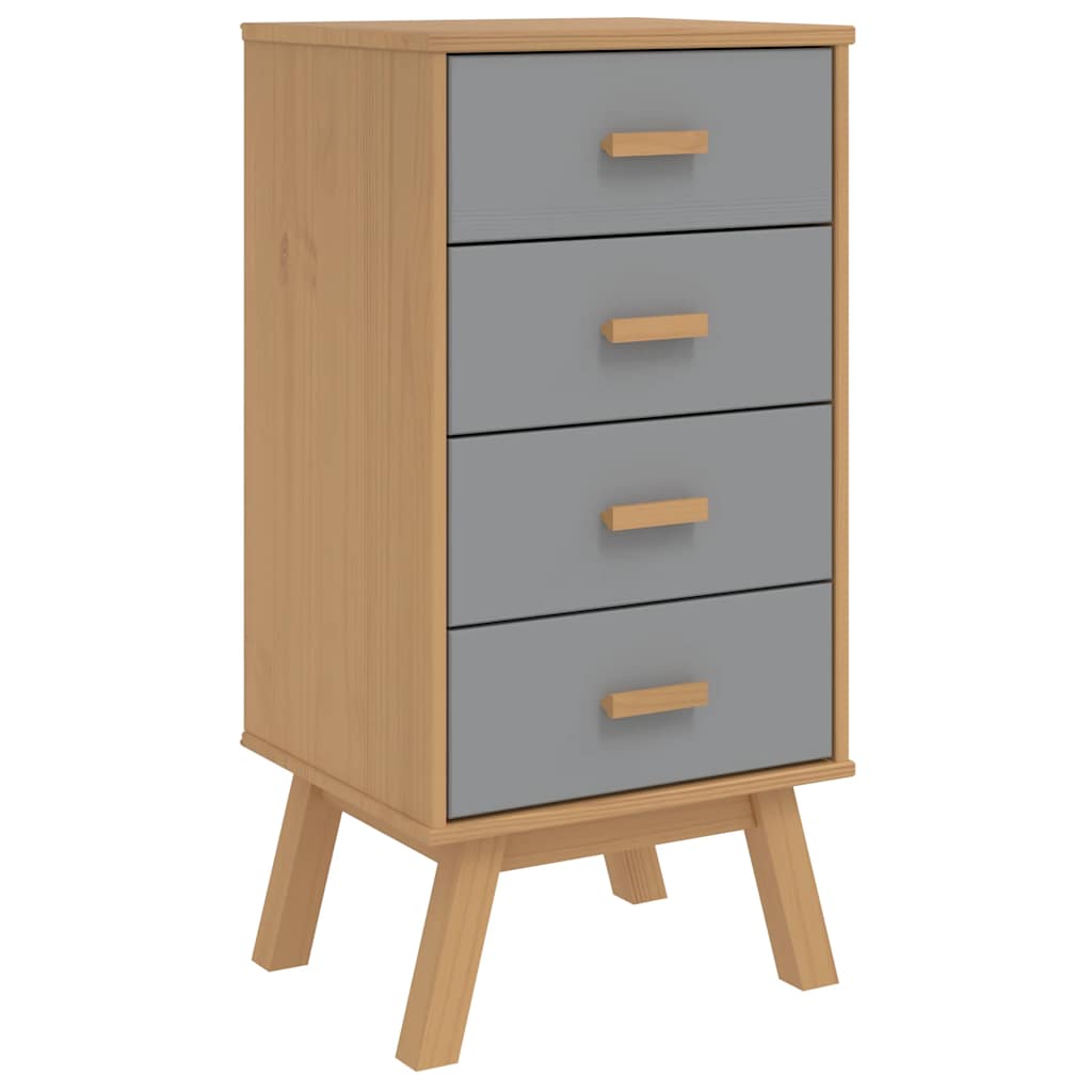 vidaXL Bedside Cabinet OLDEN Solid Pine Brown