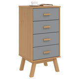 vidaXL Bedside Cabinet OLDEN Solid Pine Brown