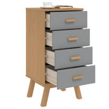 vidaXL Bedside Cabinet OLDEN Solid Pine Brown