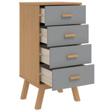 vidaXL Bedside Cabinet OLDEN Solid Pine Brown