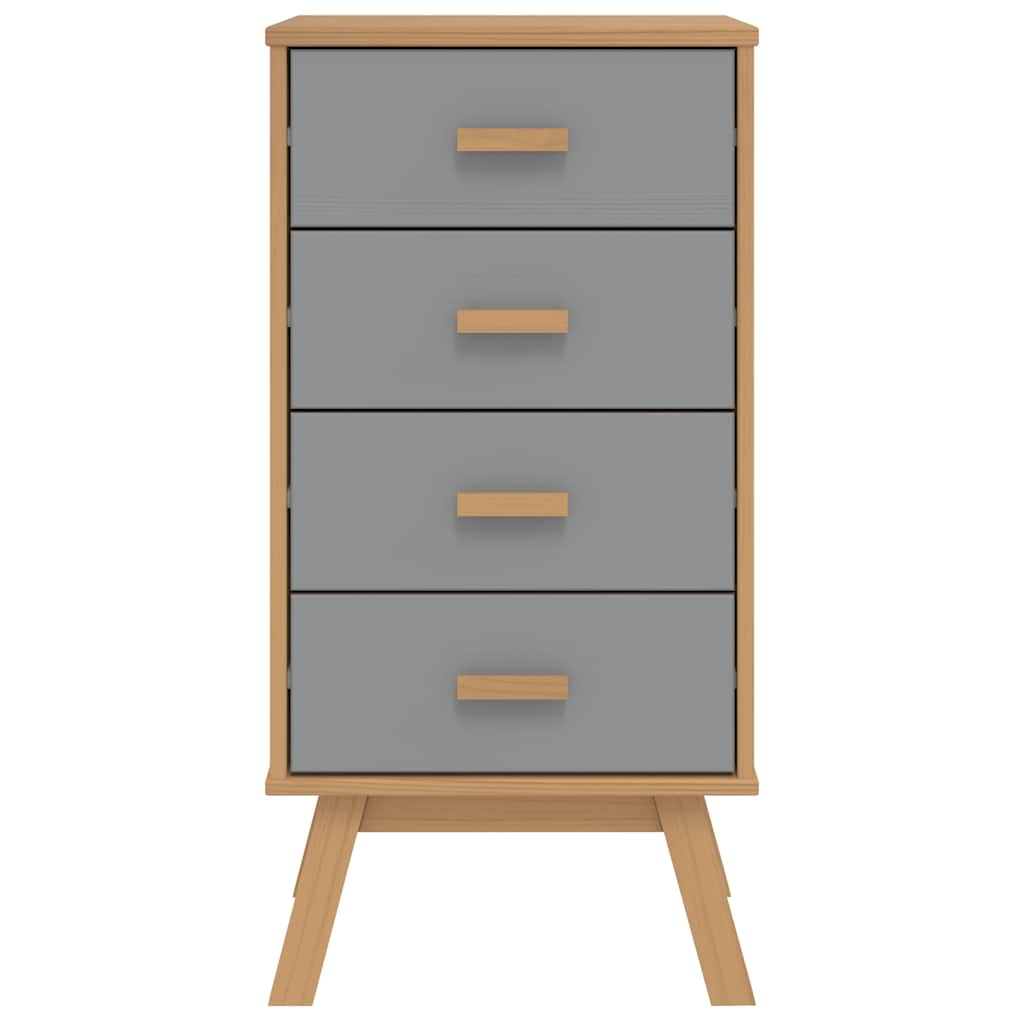 vidaXL Bedside Cabinet OLDEN Solid Pine Brown