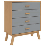 vidaXL Ladekastje OLDEN massief grenenhout bruin