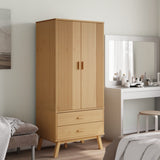 vidaXL Kledingkast OLDEN 76,5x53x172 cm massief grenenhout bruin