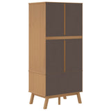 vidaXL Kledingkast OLDEN 76,5x53x172 cm massief grenenhout bruin