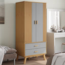 vidaXL Kledingkast OLDEN 76,5x53x172 cm massief grenenhout bruin