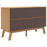 vidaXL Dressoir OLDEN 114x43x73,5 cm massief grenenhout bruin