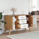 vidaXL Dressoir OLDEN 114x43x73,5 cm massief grenenhout bruin