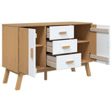 vidaXL Dressoir OLDEN 114x43x73,5 cm massief grenenhout bruin