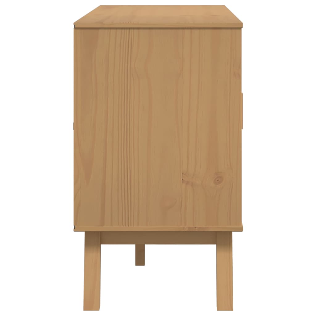 vidaXL Dressoir OLDEN 114x43x73,5 cm massief grenenhout bruin