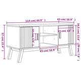 vidaXL Tv-meubel OLDEN 114x43x57 cm massief grenenhout bruin