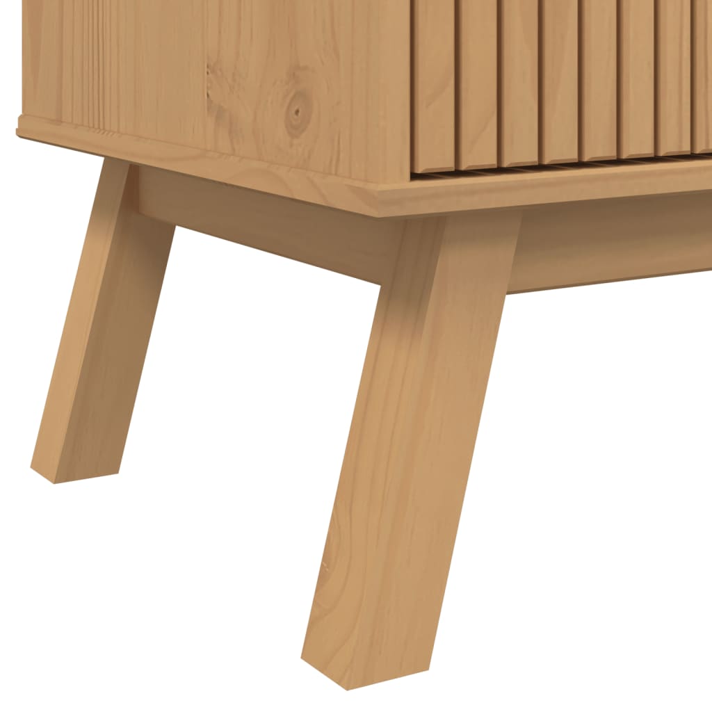 vidaXL Dressoir OLDEN 114x43x73,5 cm massief grenenhout bruin