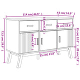 vidaXL Dressoir OLDEN 114x43x73,5 cm massief grenenhout bruin