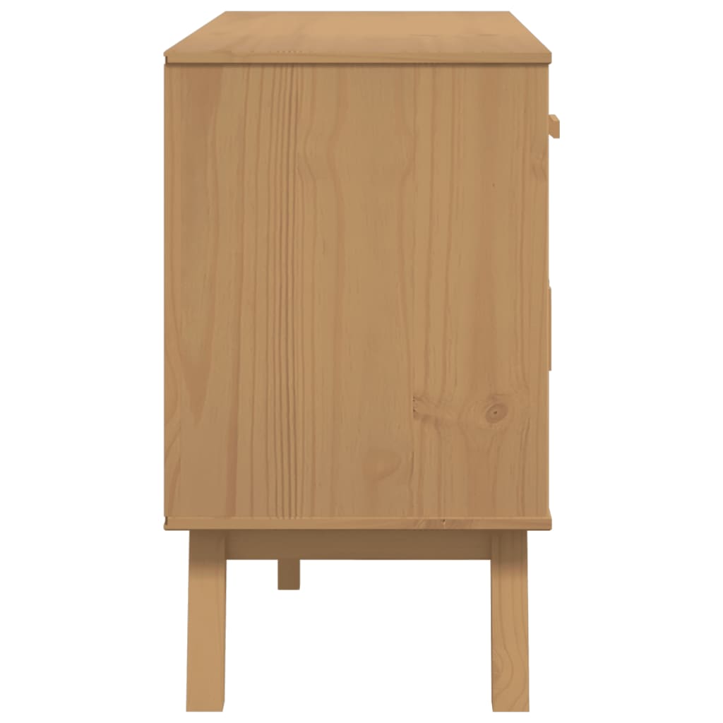 vidaXL Dressoir OLDEN 114x43x73,5 cm massief grenenhout bruin