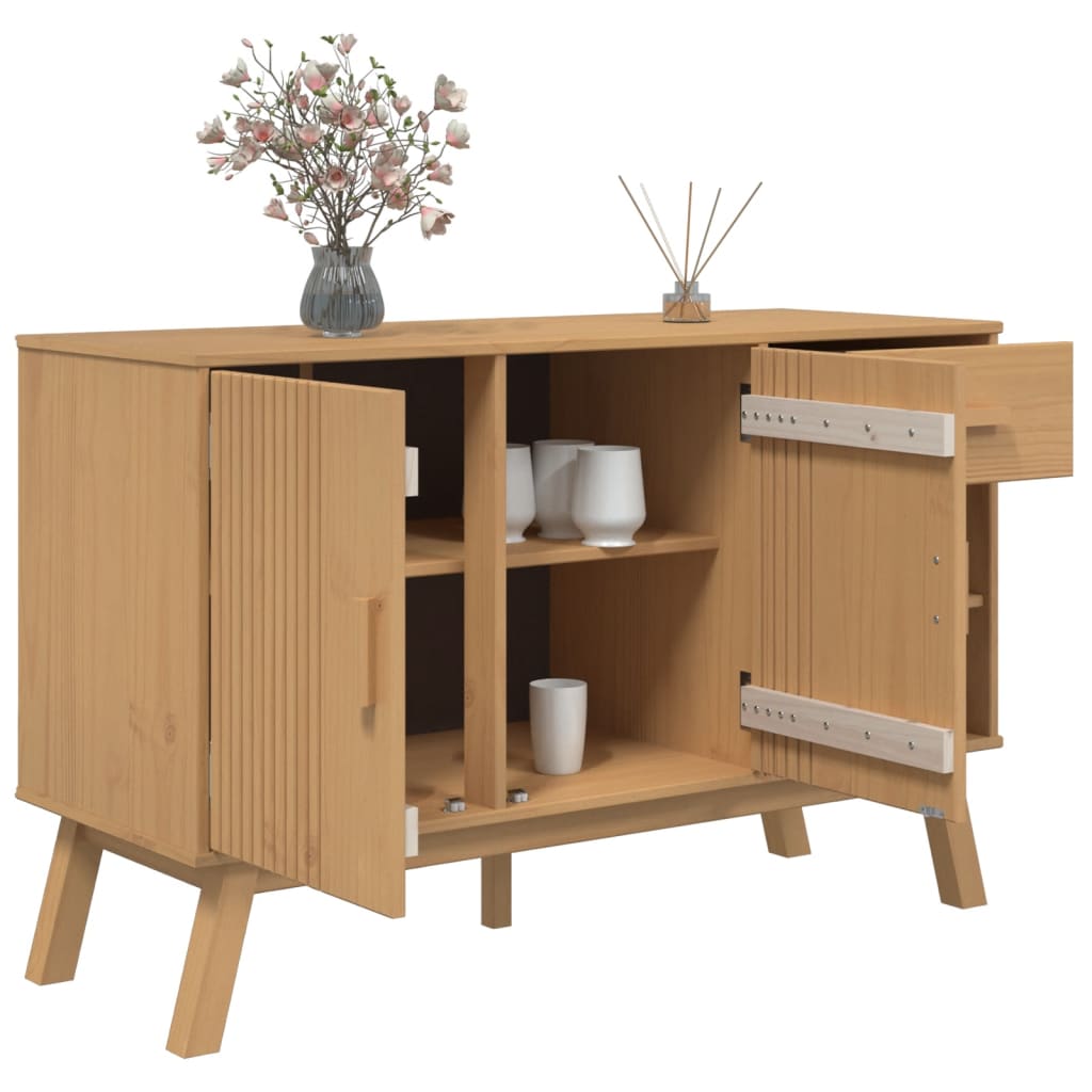 vidaXL Sideboard OLDEN 114x43x73.5 cm Solid Pine Brown