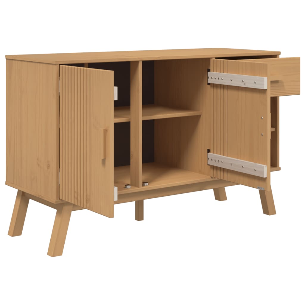 vidaXL Sideboard OLDEN 114x43x73.5 cm Solid Pine Brown