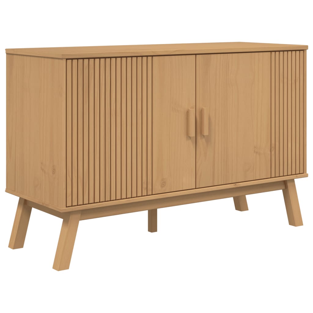 vidaXL Dressoir OLDEN 114x43x73,5 cm massief grenenhout bruin