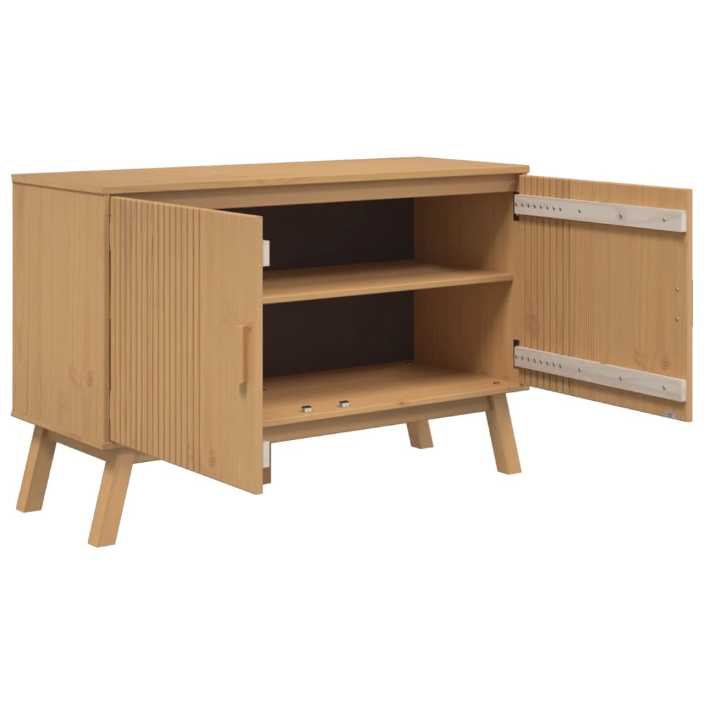 vidaXL Dressoir OLDEN 114x43x73,5 cm massief grenenhout bruin