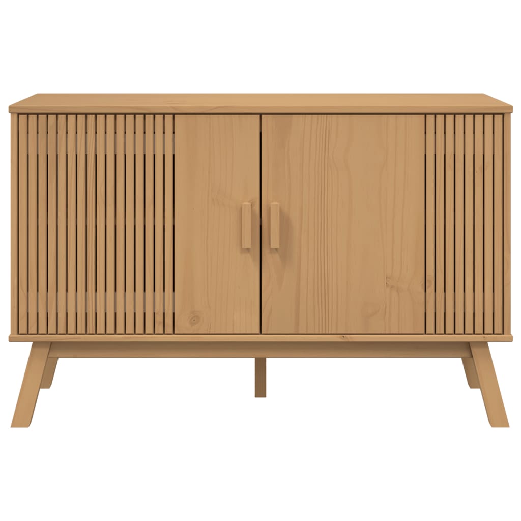vidaXL Dressoir OLDEN 114x43x73,5 cm massief grenenhout bruin