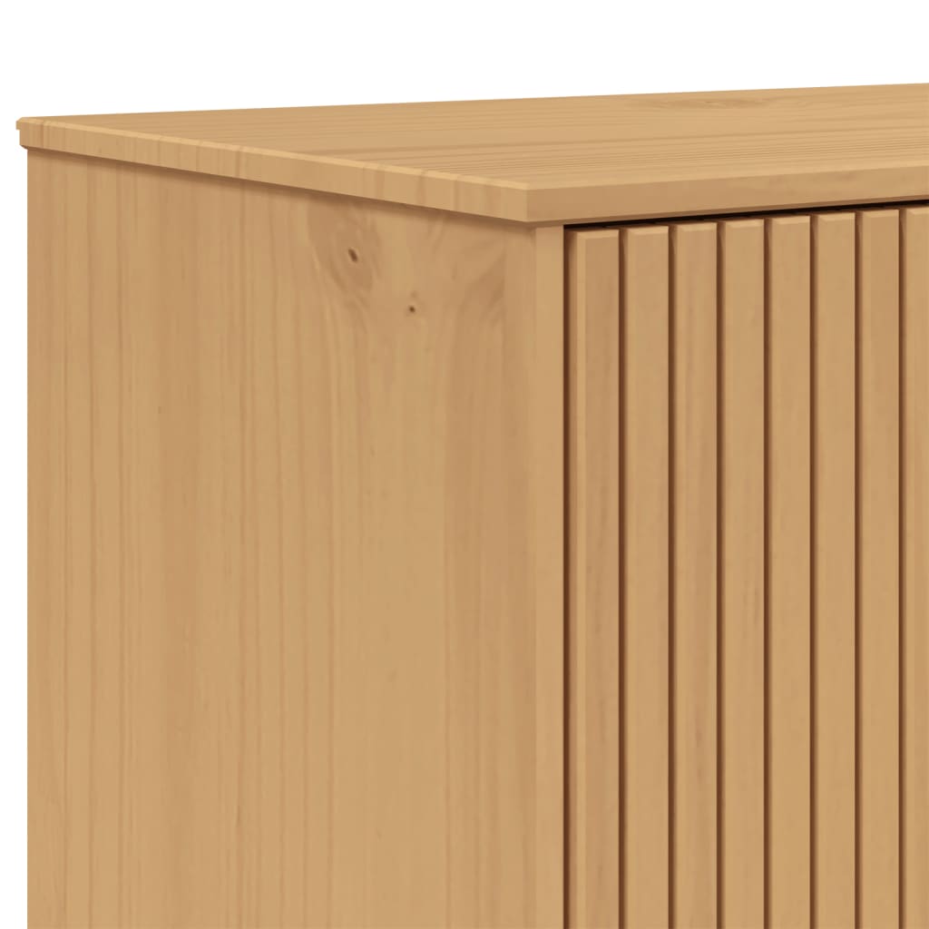 vidaXL Hoge kast OLDEN 85x43x125 cm massief grenenhout bruin