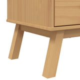 vidaXL Hoge kast OLDEN 85x43x125 cm massief grenenhout bruin