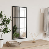 vidaXL Wandspiegels 2 st 80x60 cm metaal zwart