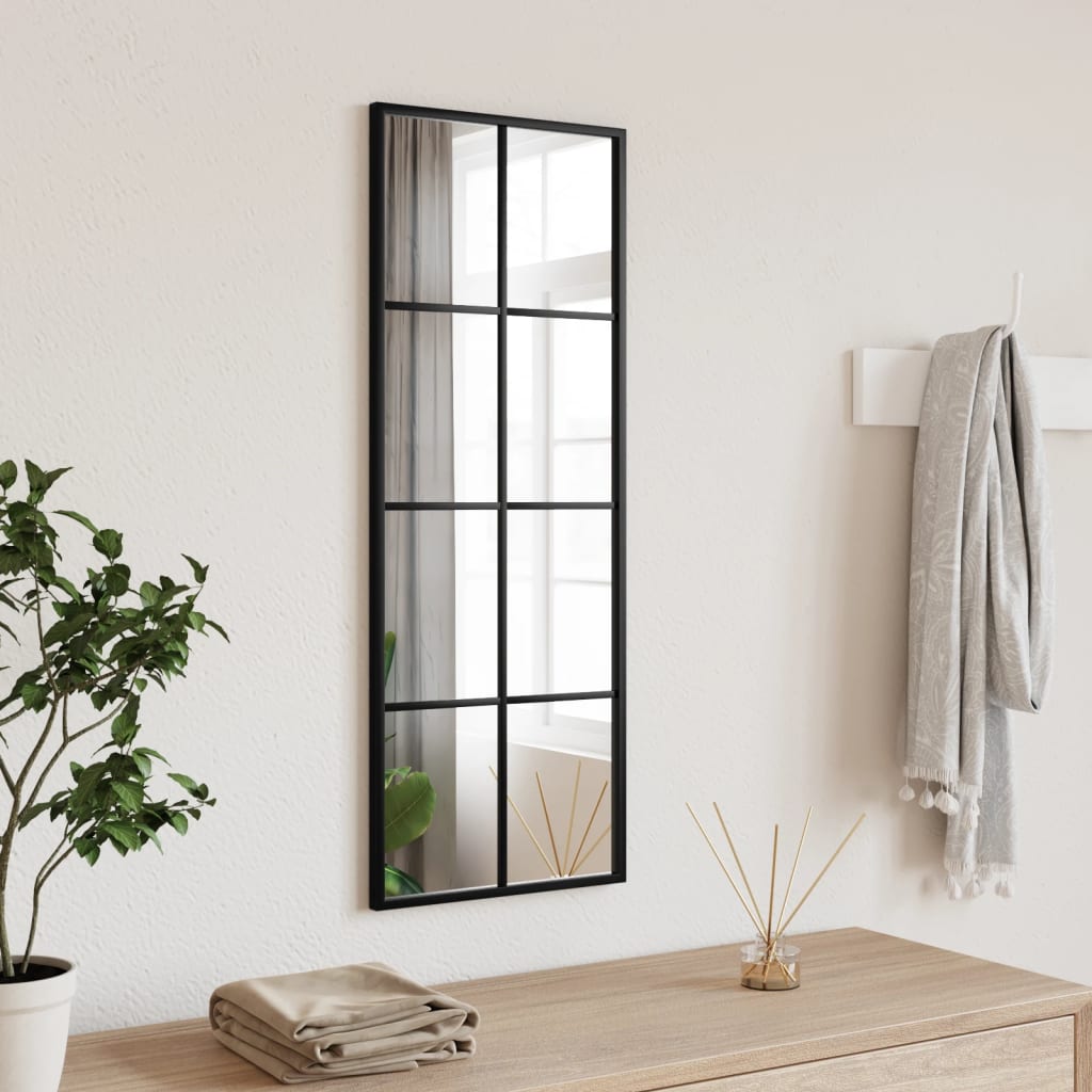 vidaXL Wandspiegels 2 st 80x60 cm metaal zwart