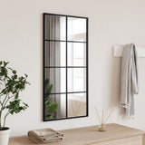 vidaXL Wandspiegels 2 st 80x60 cm metaal zwart