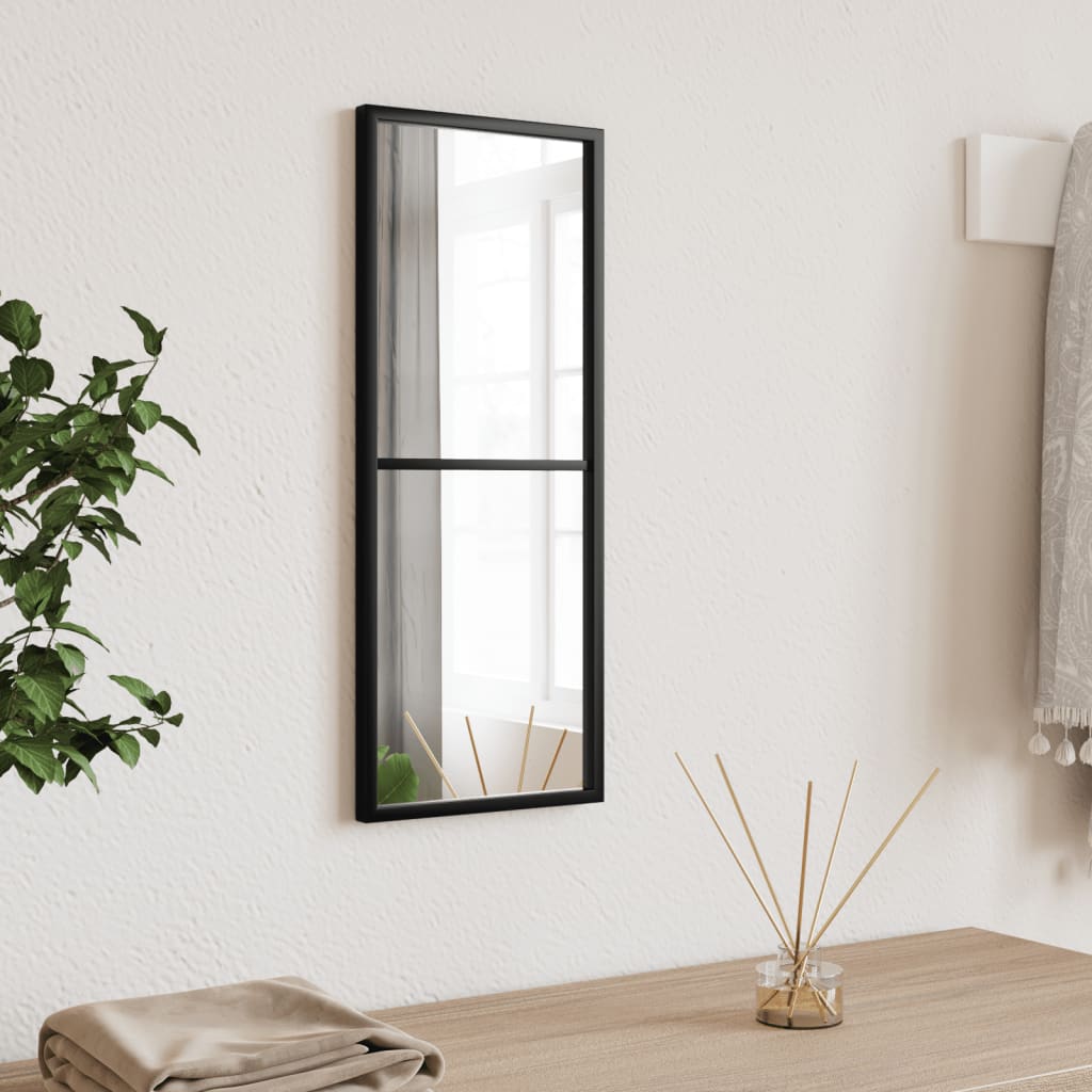 vidaXL Wandspiegels 2 st 80x60 cm metaal zwart