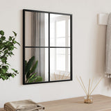 vidaXL Wandspiegels 2 st 80x60 cm metaal zwart