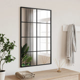 vidaXL Wandspiegels 2 st 80x60 cm metaal zwart