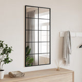 vidaXL Wandspiegels 2 st 80x60 cm metaal zwart