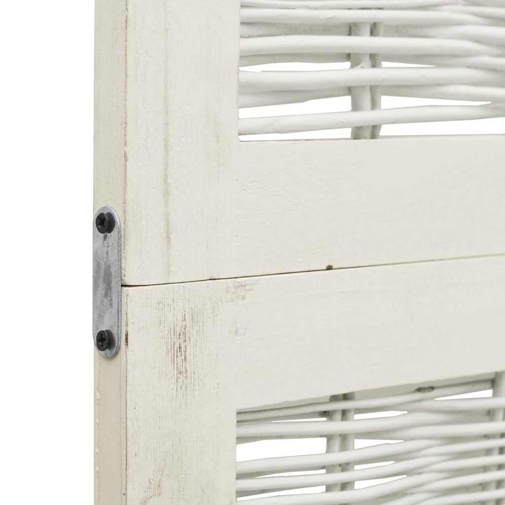 vidaXL Kamerscherm met 3 panelen massief paulowniahout wit