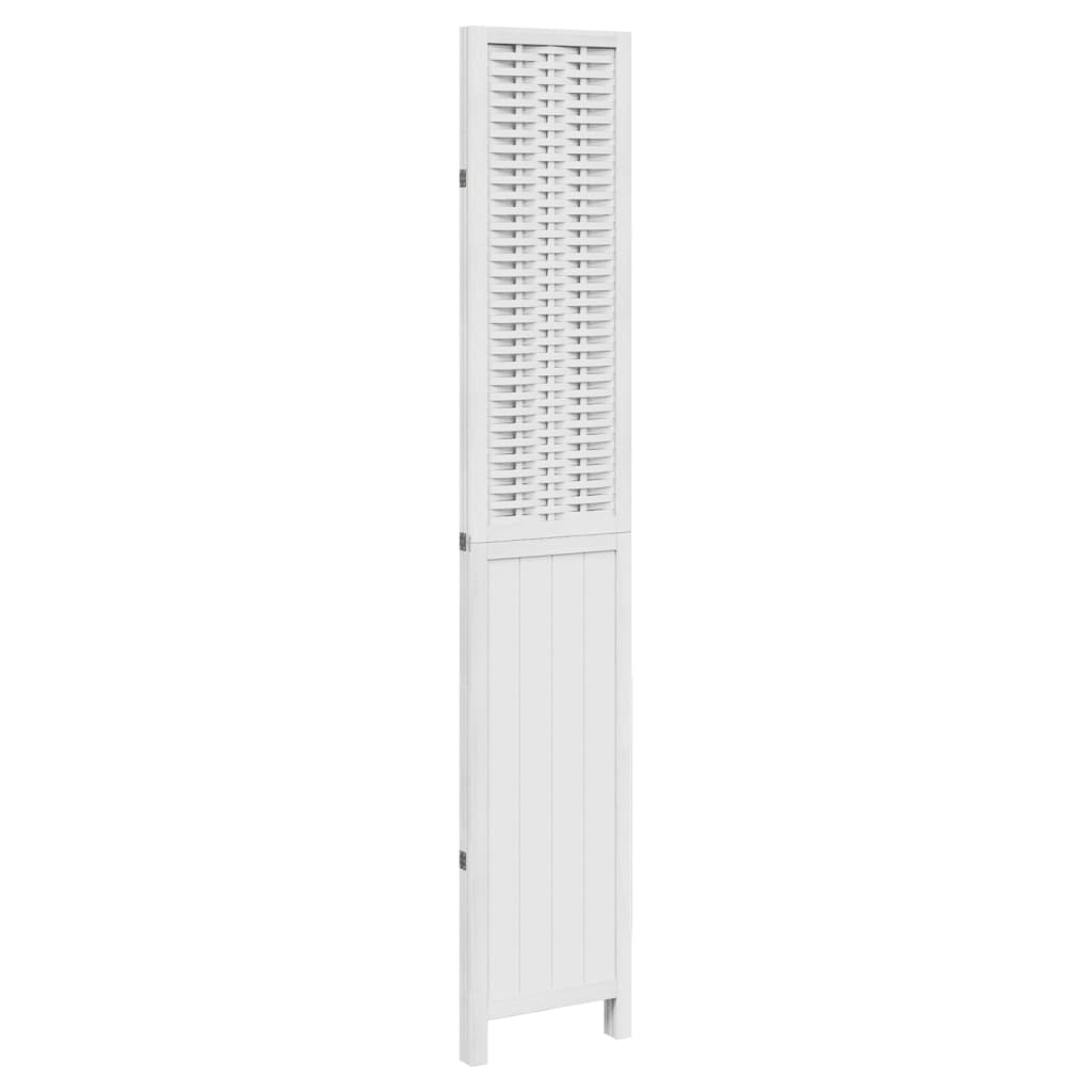 vidaXL Kamerscherm met 3 panelen massief paulowniahout wit