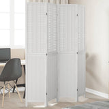 vidaXL Kamerscherm met 3 panelen massief paulowniahout wit