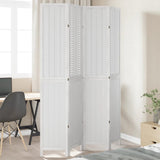 vidaXL Kamerscherm met 3 panelen massief paulowniahout wit